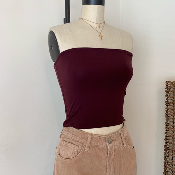 Tops - Brandy Melville dark purple plum Jenny tube top